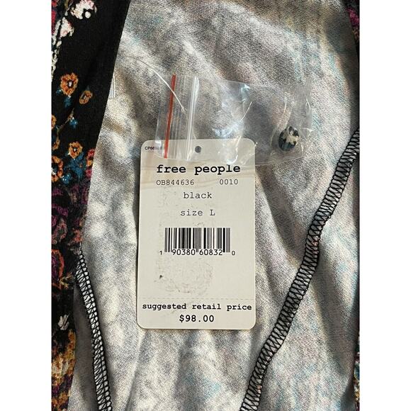 Free People Dress Womens All Dolled Up Floral Mock Neck Sz L New Cutout Sexy - Picture 7 of 12